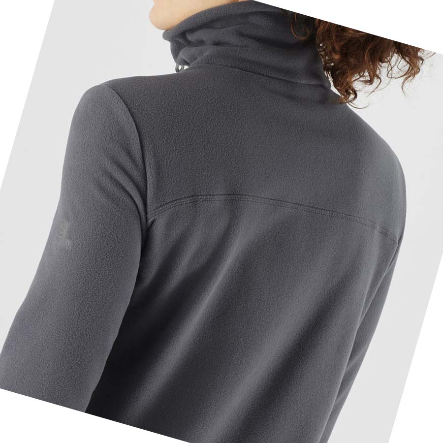 Salomon ESSENTIAL COSY FLEECE Kadın Kapüşonlu Sweatshirt Siyah | TR 2512FDN